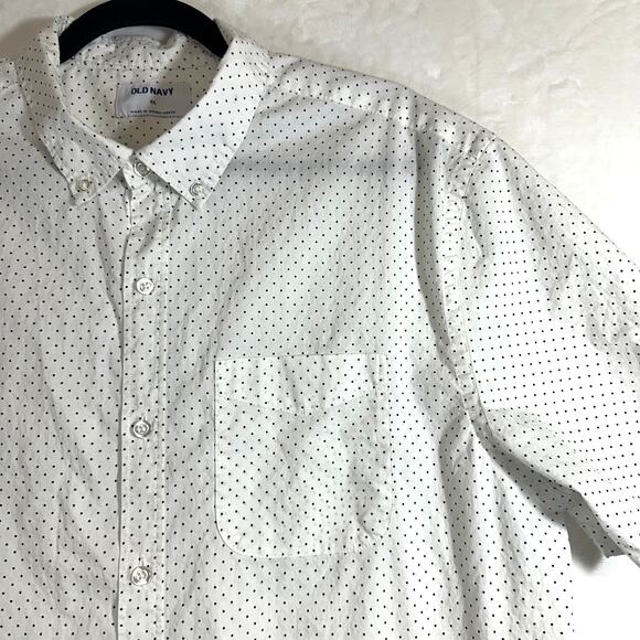 Old Navy XL Women's Top Polka Dot Short Sleeve Buttoned Casual Work Soft Comfort - Picture 2 of 10